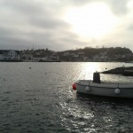 View of Grimstad from across the harbour